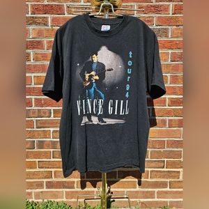 Vintage Vince Gill Tour 1994 Tshirt Single Stitched Hanes Heavyweight Size XL